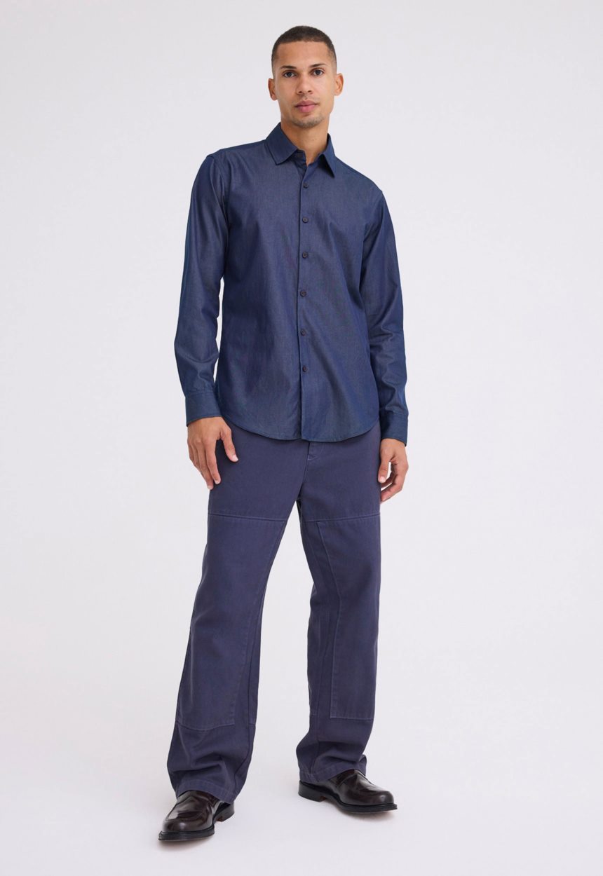 Jac + Jack Bentleigh Denim Shirt - Dark Denim Blue